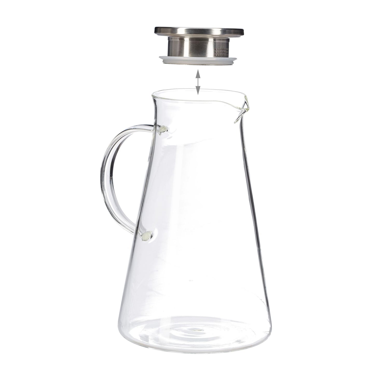 Cherchie - Karaf - Schenkkan - 1,5L - Glas met metaal Deksel