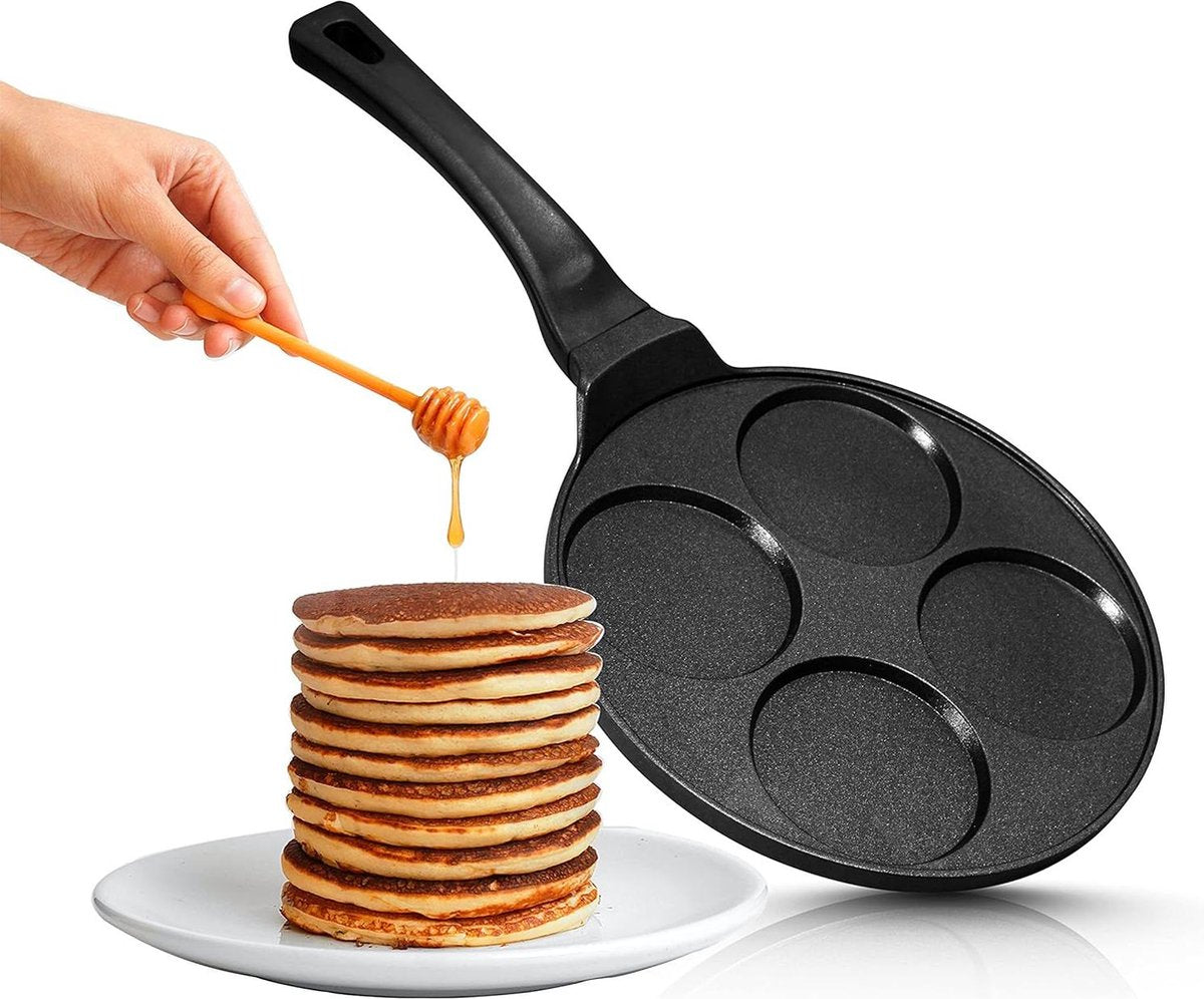 Cherchie Pancake Pan - 4 Kopjes - Marmeren Anti-aanbak - Inductie