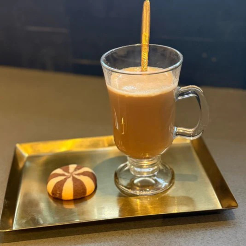 Cherchie - Set van 6 Luxe Irish Coffee Glazen op Voet met Handvat