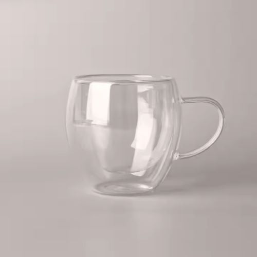 Cherchie - 4 stuks dubbelwandige glazen met oor - geschikt voor verschillende soorten koffie - Set van 4 ( 250 ml )