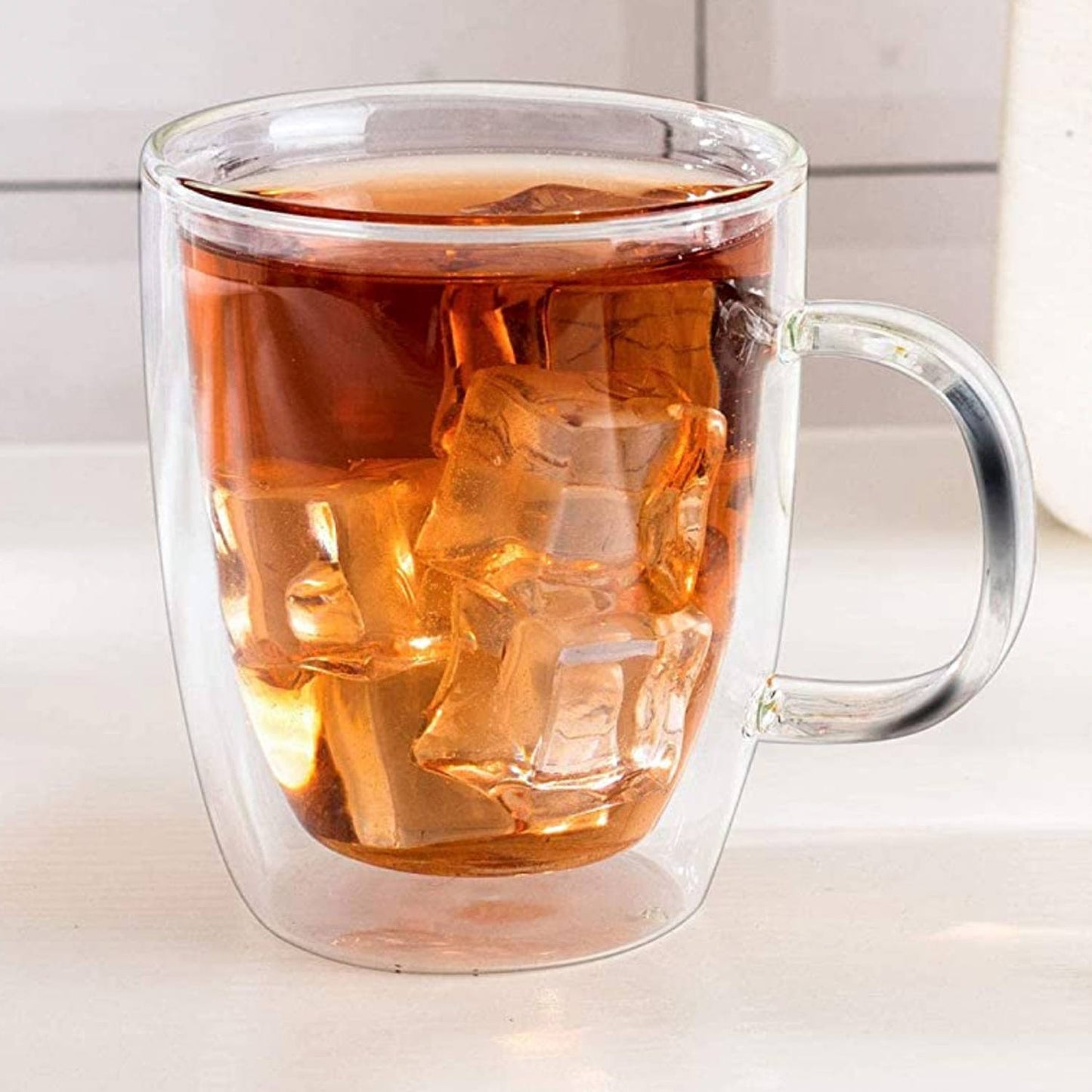 Cherchie - 4 stuks dubbelwandige glazen met oor - geschikt voor verschillende soorten koffie - Set van 4 ( 350 ml )