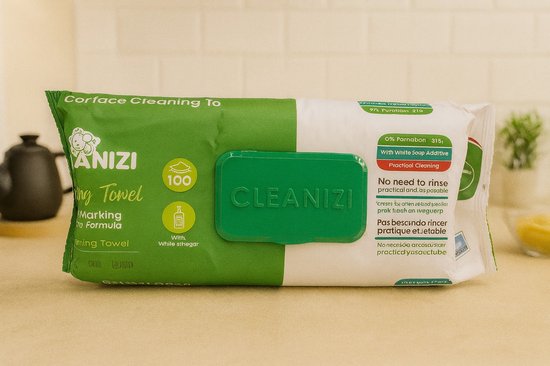 Cleanizi Schoonmaakdoekjes - Set van 3 x 100 Stuks - Met Witte Zeep Additief - Geen Naspoelen Nodig - Praktisch & Wegwerpbaar
