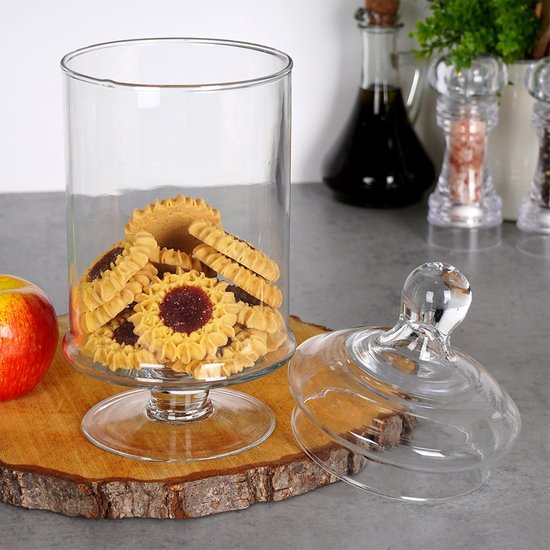 Cherchie - Glazen Snoeppot met Deksel (33 cm)