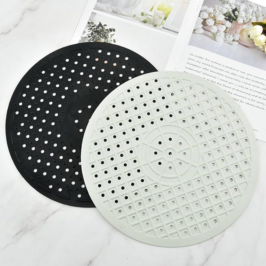 Cherchie Gootsteenmat Zwart - 31 cm - Rond - Siliconen Gootsteen Mat