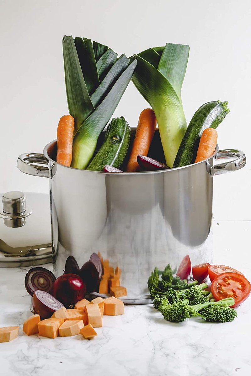 Cherhcie 3-in-1 Couscous-/Stoomkookpan, 22 cm, 8 liter, Roestvrij Staal