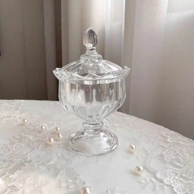 Cherchie - Luxe Glazen Snoeppot op Voet