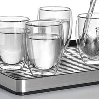 TuttoBello - 6 stuks dubbelwandige glazen - geschikt voor verschillende soorten koffie- Set van 6 ( 350 ml) - Cherchie