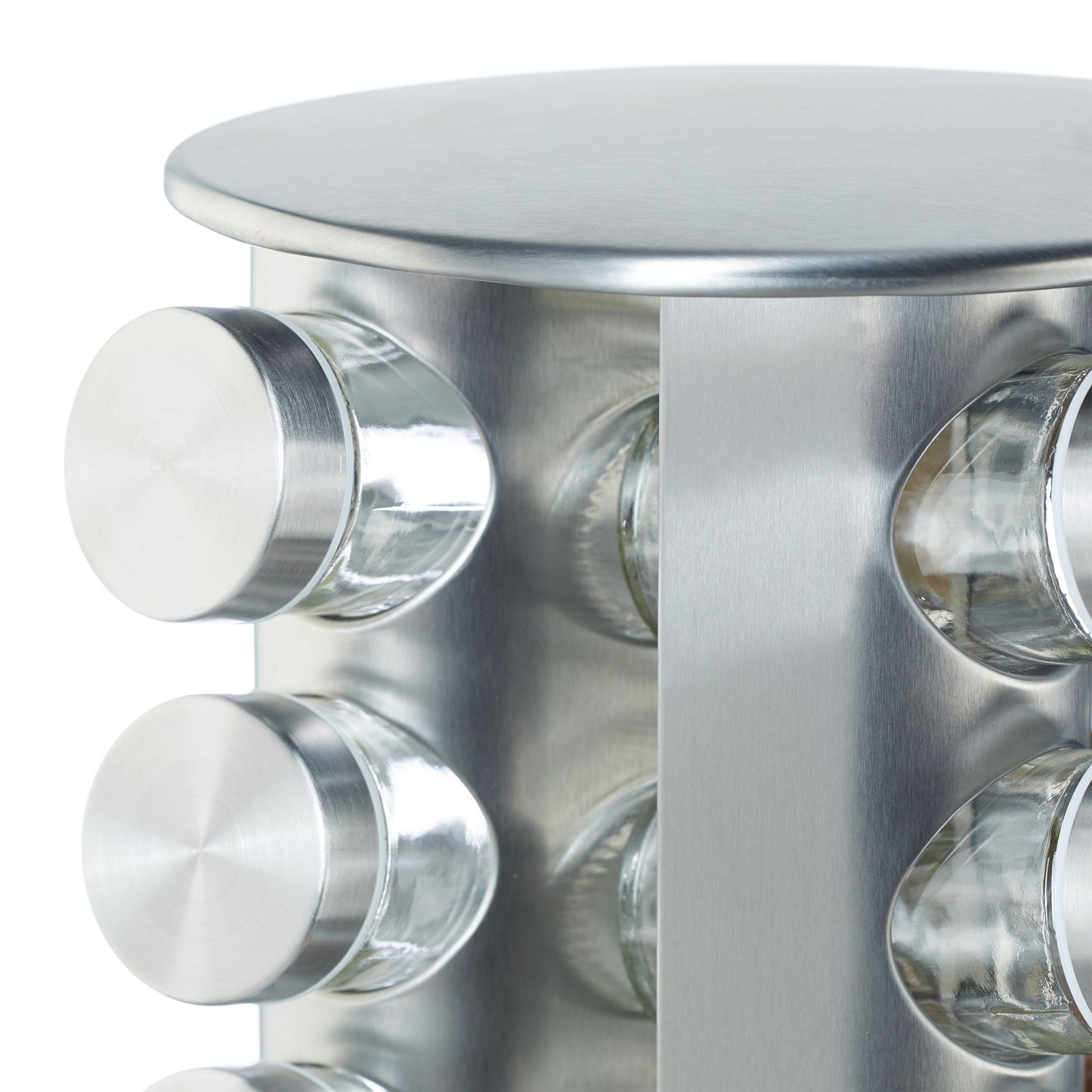 Cherchie Kruidenrek 16 Potjes 360° Draaibaar Zilver
