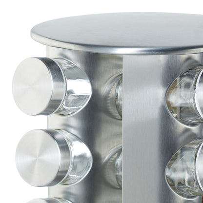 Cherchie Kruidenrek 16 Potjes 360° Draaibaar Zilver