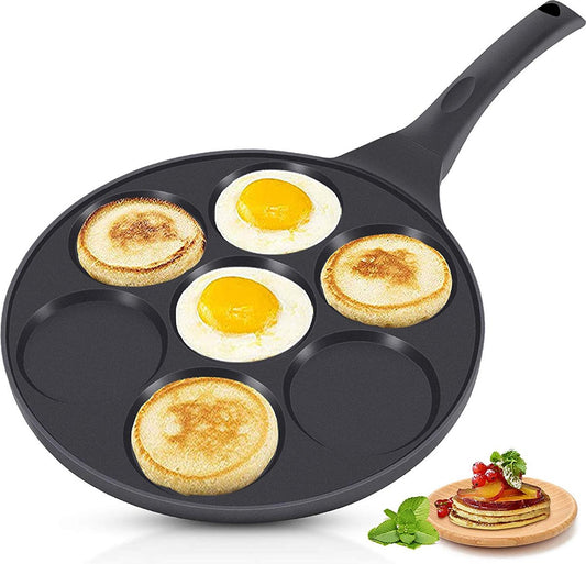 Cherchie Pancake Pan 7 Kop - Marmeren Anti-aanbaklaag