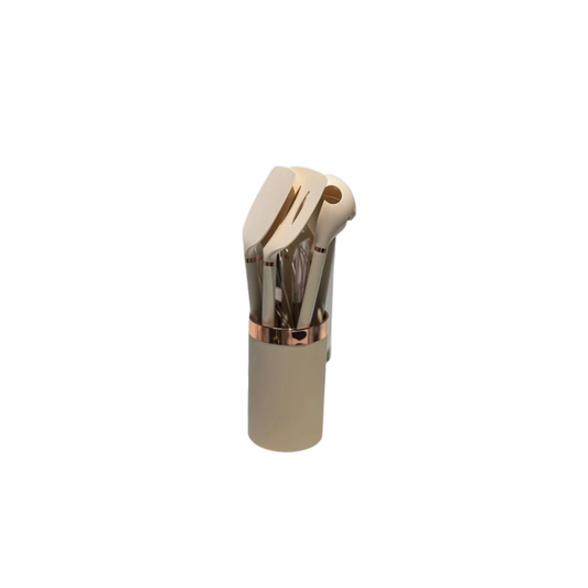 Cherchie 10-delige Keukengerei Set - Cream/Rosé Goud