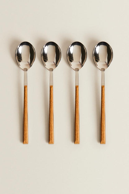 Cherchie - Bestekset - 24-delig - zilver/bruin - Voor 6 personen