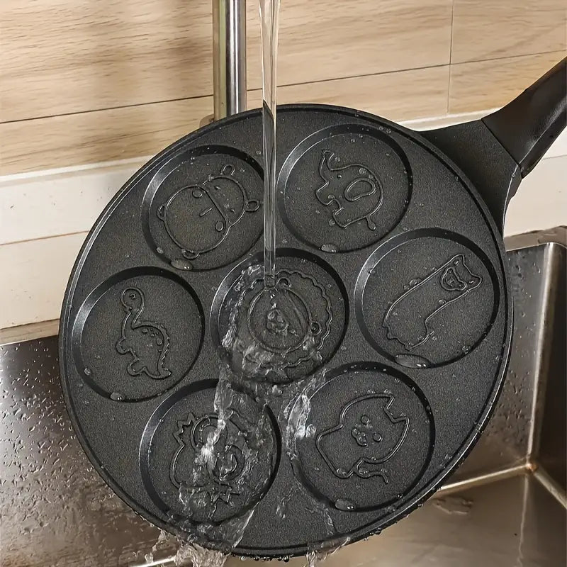 Cherchie Pannenkoekenpan 7 Kop - Marmeren Antiaanbaklaag & Dierenvorm Design