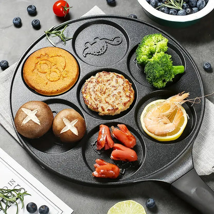 Cherchie Pannenkoekenpan 7 Kop - Marmeren Antiaanbaklaag & Dierenvorm Design