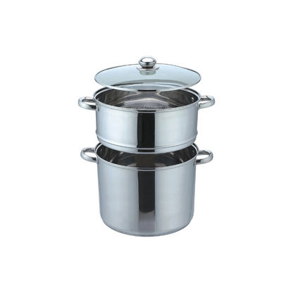 Cherchie 3-in-1 Couscous-/Stoomkookpan, 22 cm, 12 liter, Roestvrij Staal