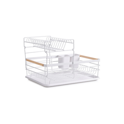 Cherchie Afdruiprek Wit - 2 Etages met Bestekmand