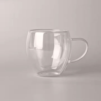 Cherchie - 6 stuks dubbelwandige glazen met oor - geschikt voor verschillende soorten koffie - Set van 6 ( 250 ml ) - Cherchie