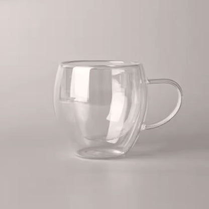 Cherchie - 4 stuks dubbelwandige glazen met oor - geschikt voor verschillende soorten koffie - Set van 4 ( 250 ml )