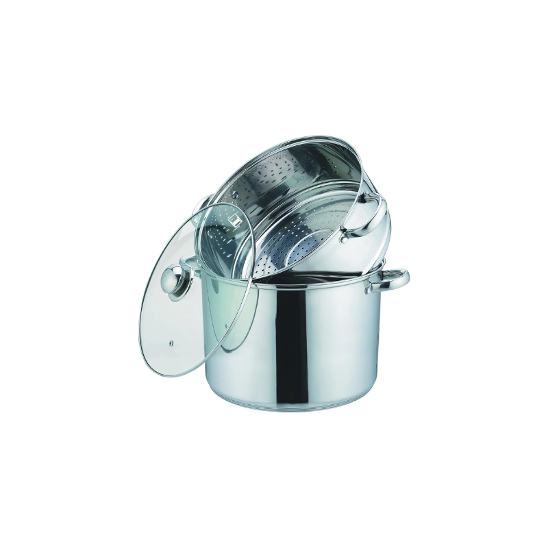 Cherhcie 3-in-1 Couscous-/Stoomkookpan, 22 cm, 6 liter, Roestvrij Staal