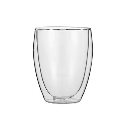 Cherchie - 8 stuks dubbelwandige glazen - geschikt voor verschillende soorten koffie- Set van 8 ( 350 ml)