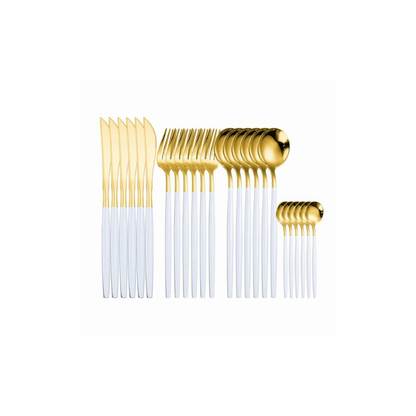 Cherchie Bestekset 30-delig - Goud/Wit
