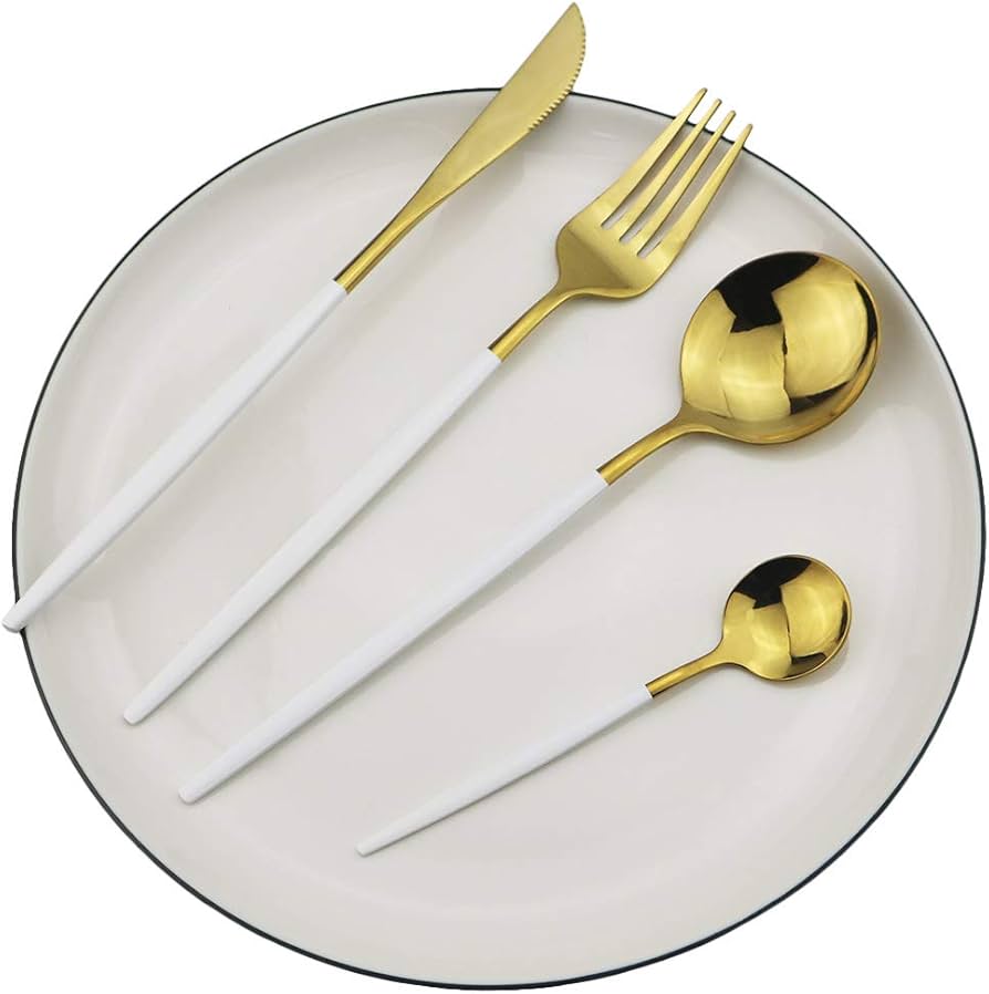 Cherchie Bestekset 30-delig - Goud/Wit