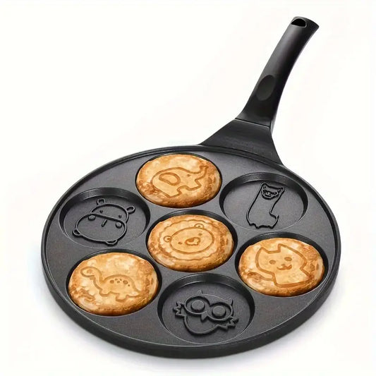 Cherchie Pannenkoekenpan 7 Kop - Marmeren Antiaanbaklaag & Dierenvorm Design