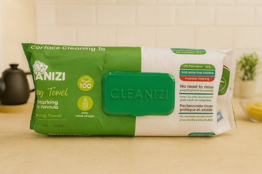 Cleanizi Schoonmaakdoekjes - Set van 3 x 100 Stuks - Met Witte Zeep Additief - Geen Naspoelen Nodig - Praktisch & Wegwerpbaar