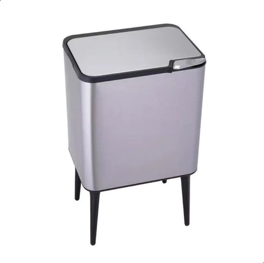 Kadirelli Prullenbak op Pootjes - 33 + 3 L - Zilver - Modern