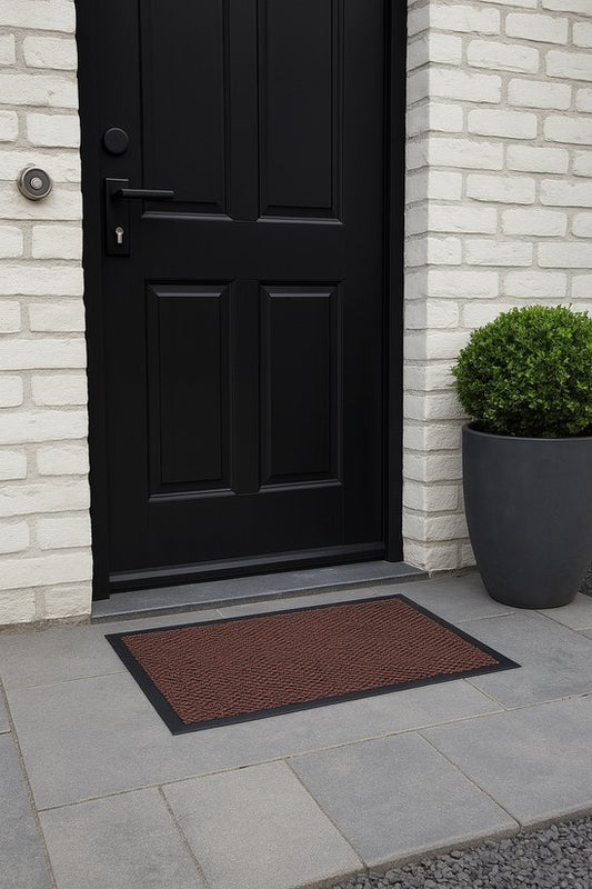 Schoonloopmat bordeaux met rubberen rand – 40x60 cm