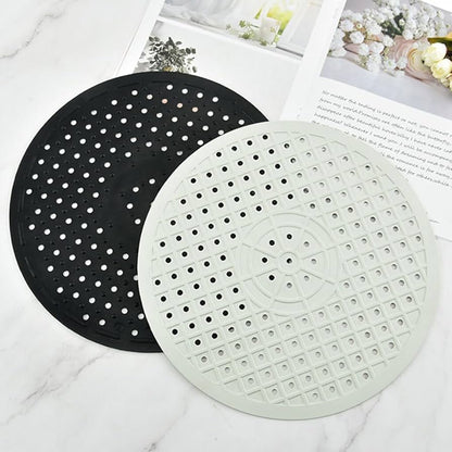 Cherchie Gootsteenmat Zwart - 31 cm - Rond - Siliconen Gootsteen Mat