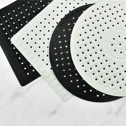 Cherchie Gootsteenmat Zwart - 31x26 cm - Siliconen Spoelbakmat