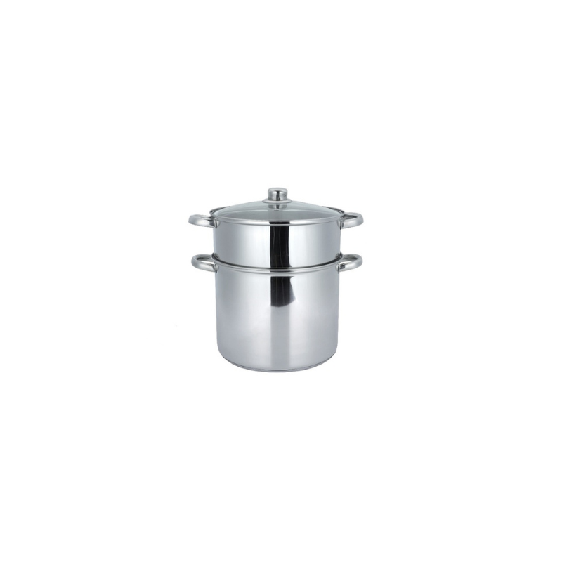 Cherhcie 3-in-1 Couscous-/Stoomkookpan, 22 cm, 8 liter, Roestvrij Staal