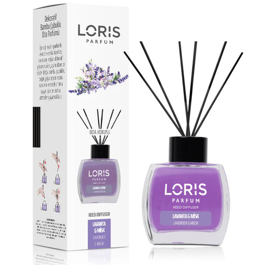 LORIS Parfum - Geurstokjes - Huisgeur - Lavender & Musk - 120ml