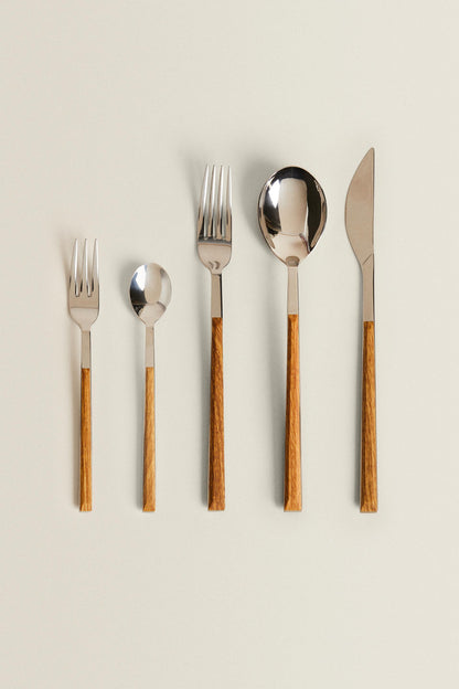 Cherchie - Bestekset - 24-delig - zilver/bruin - Voor 6 personen