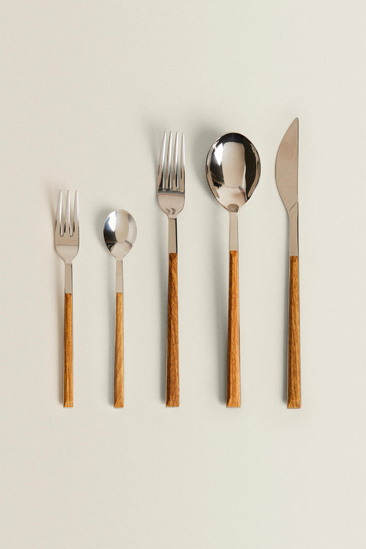 Cherchie - Bestekset - 24-delig - zilver/bruin - Voor 6 personen