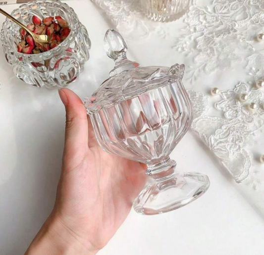 Cherchie - Luxe Glazen Snoeppot op Voet