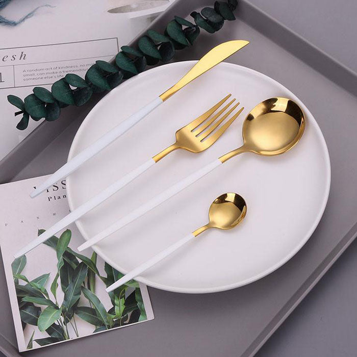 Cherchie Bestekset 30-delig - Goud/Wit
