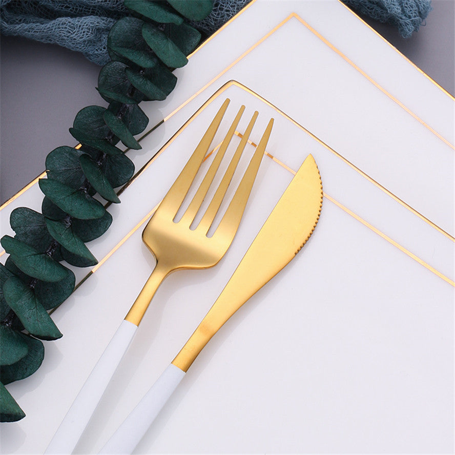Cherchie Bestekset 30-delig - Goud/Wit