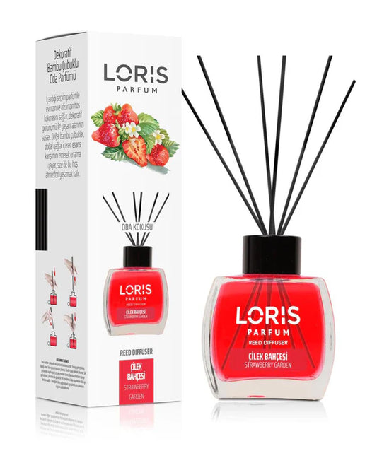 LORIS - Parfum - Geurstokjes - Huisgeur - Huisparfum - Strawberry Garden - 120ml