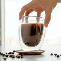 TuttoBello - 6 stuks dubbelwandige glazen - geschikt voor verschillende soorten koffie- Set van 6 ( 350 ml) - Cherchie